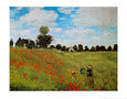 Les coquelicots Reproduction d'art par Claude Monet
