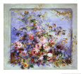 Roses dans une fenêtre Reproduction d'art par Pierre-Auguste Renoir