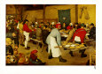 Fête de mariage au village Reproduction d'art par Pieter Bruegel the Elder