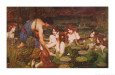 Hylas and the Nymphs Art Print by John William Waterhouse