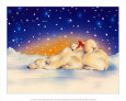 Asleep on Top Art Print by Makiko