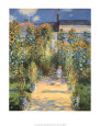 Artist's Garden at Vetheuil Lámina por Claude Monet