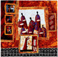 Les tambours de Brazza Reproduction d'art par Moga