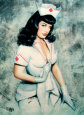 Nurse Bettie Fabric Poster by Olivia DeBerardinis