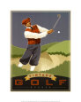 Vintage Golf, Bunker Art Print by Si Huynh