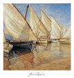 Voiliers blancs I Reproduction d'art par Jaume Laporta