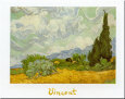 Campo de trigo con cipreses, ca. 1889 Lámina por Vincent van Gogh