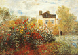 Le jardin de l'artiste à Argenteuil Reproduction d'art par Claude Monet