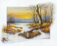 Winter at the Brook Art Print by Johan De Jong