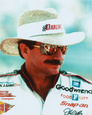 Dale Earnhardt Portrait With Straw Hat