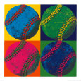 Cuatro pelotas de béisbol Lámina