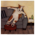Lounging Dog Art Print by Helga Sermat