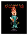 Mermaid Martini Art Print by Ralph Burch