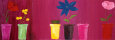 Vase on Pink Background Art Print by Alexandra Terramorsi