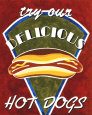 Hot-dogs Reproduction d'art par Catherine Jones
