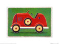 Red Racing Car Art Print by Simon Hart