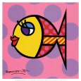 Dittie Fish Lámina por Romero Britto