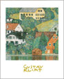 Houses at Unterach Art Print by Gustav Klimt