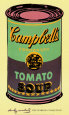 Campbell's Soup Can, 1965 (Green and Purple) Art Print by Andy Warhol