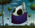 Baño de la vaca Lámina por Rob Scotton