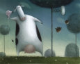 Vaca de sábado noche Lámina por Rob Scotton
