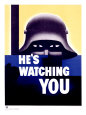 He's Watching You Lámina giclée
