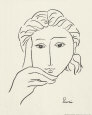 Boceto de una cara de mujer I Lámina por Simin Meykadeh