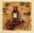 Glass of Merlot Impressão artística por Charlene Winter Olson