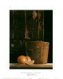 Seau en bois et orange Reproduction d'art par Ray Hendershot