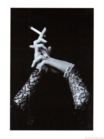 Mani di donna con sigaretta Stampa artistica