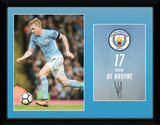 Man City De Bruyne 17/18 Lámina de coleccionista