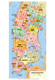 Detaljeret Kort Over Manhattan Kort over New York Plakater på AllPosters.dk Detaljeret Kort Over Manhattan
