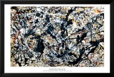 Plata sobre negro Láminas por Jackson Pollock