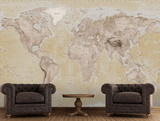 2015 Neutral Map Wallpaper Mural Mural de papel pintado